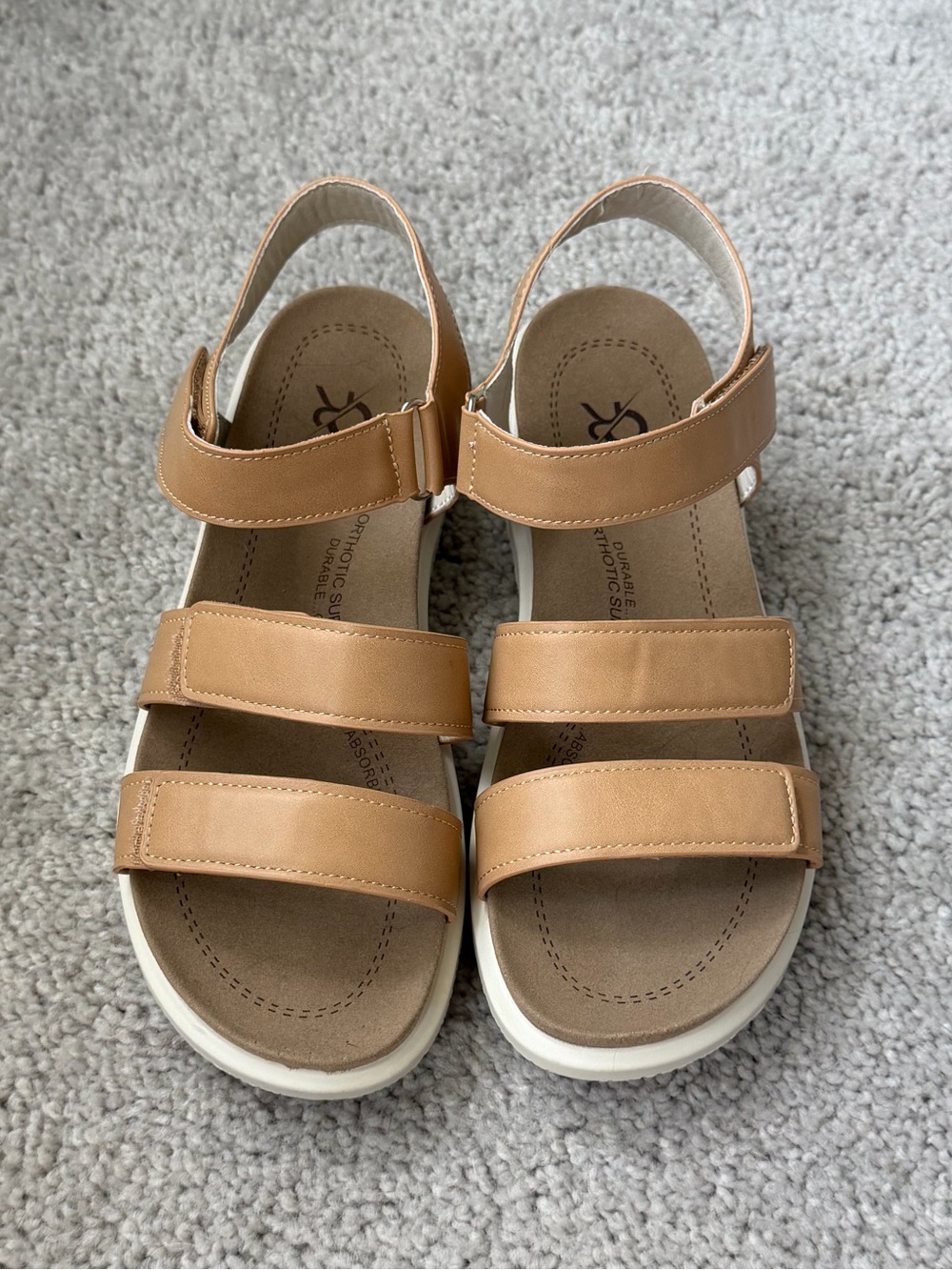 ORTOREX Orthotic Arch Support Sandals Tan 9